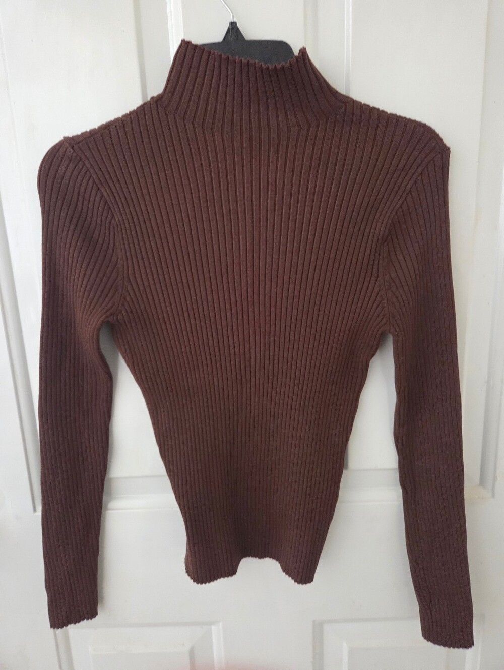 Zara Ribbed Mock Neck Long Sleeve Sweater